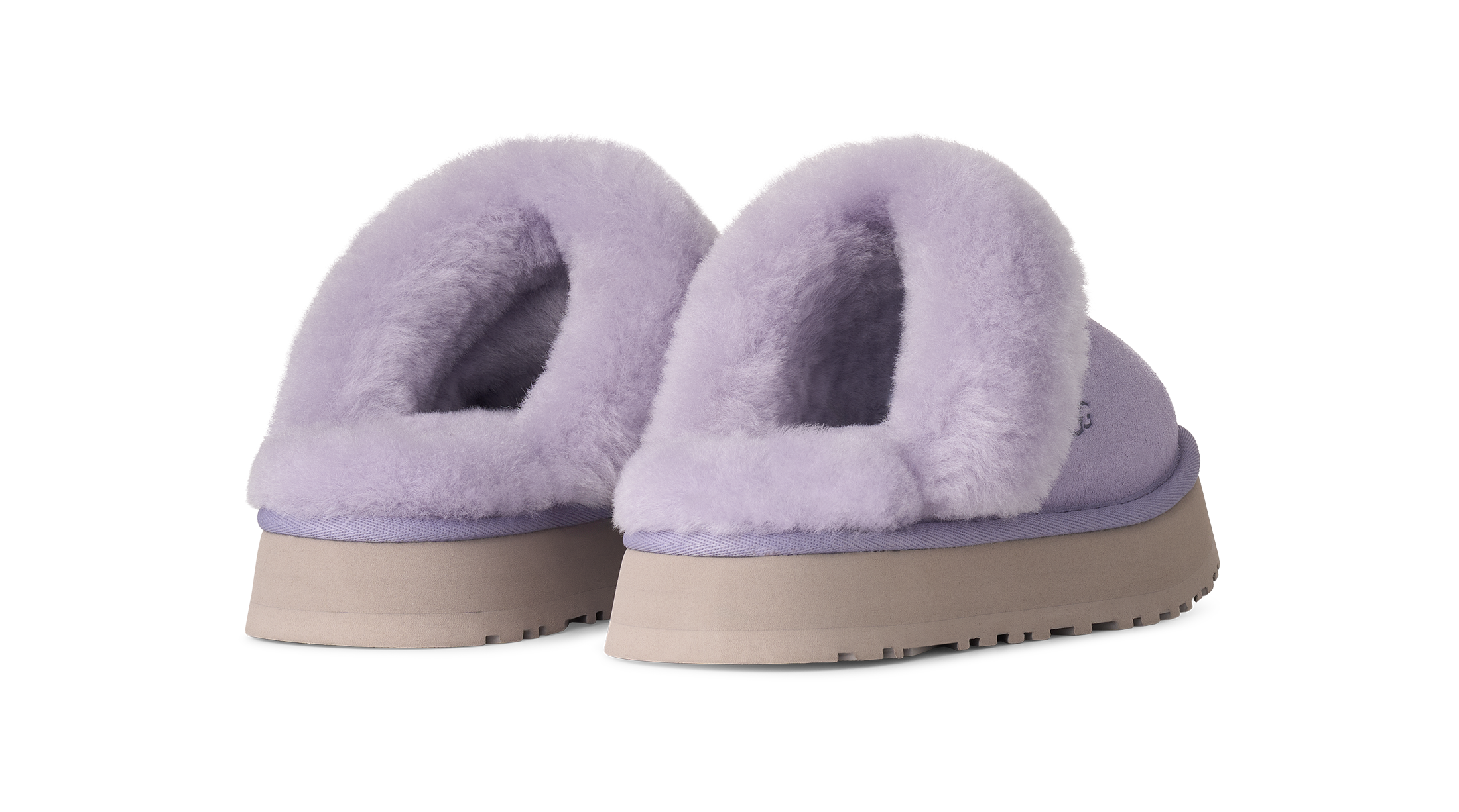 UGG Disquette Plush Trim Platform Sandals 'Warm Lilac' (Women's) — foto 4