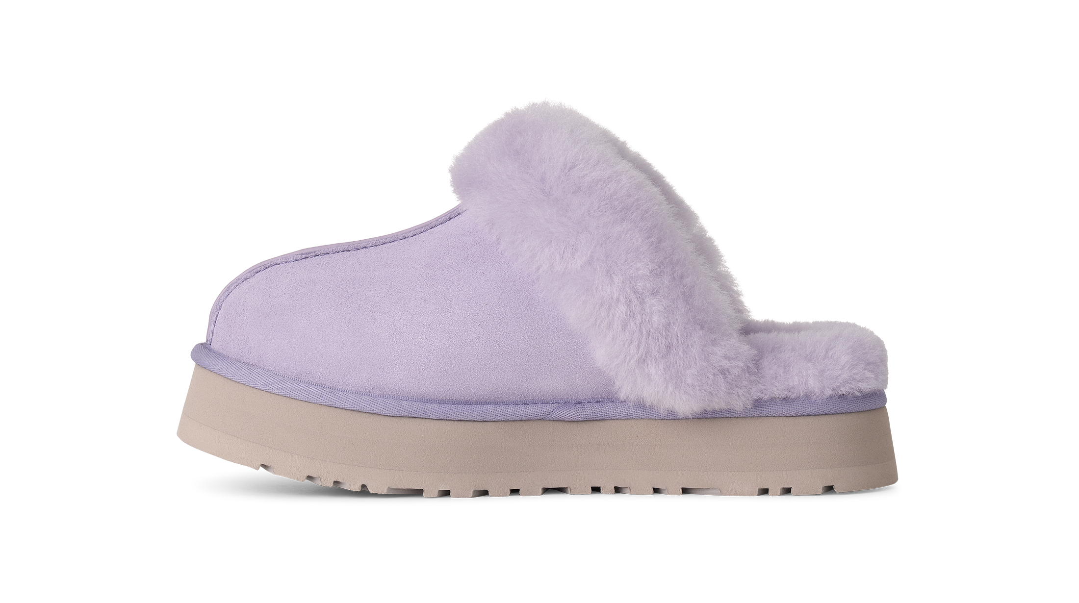 UGG Disquette Plush Trim Platform Sandals 'Warm Lilac' (Women's) — foto 5