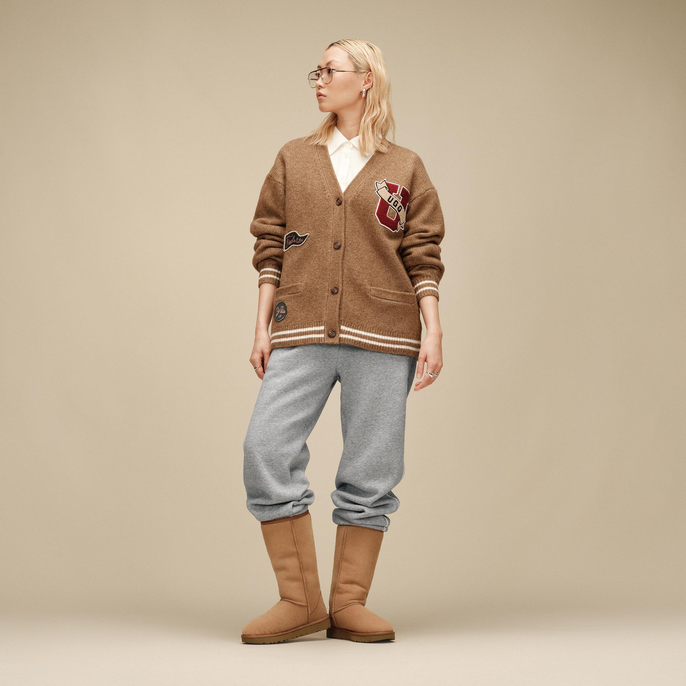 UGG Cárdigan retro - Coffee Grounds Heather — photo 4
