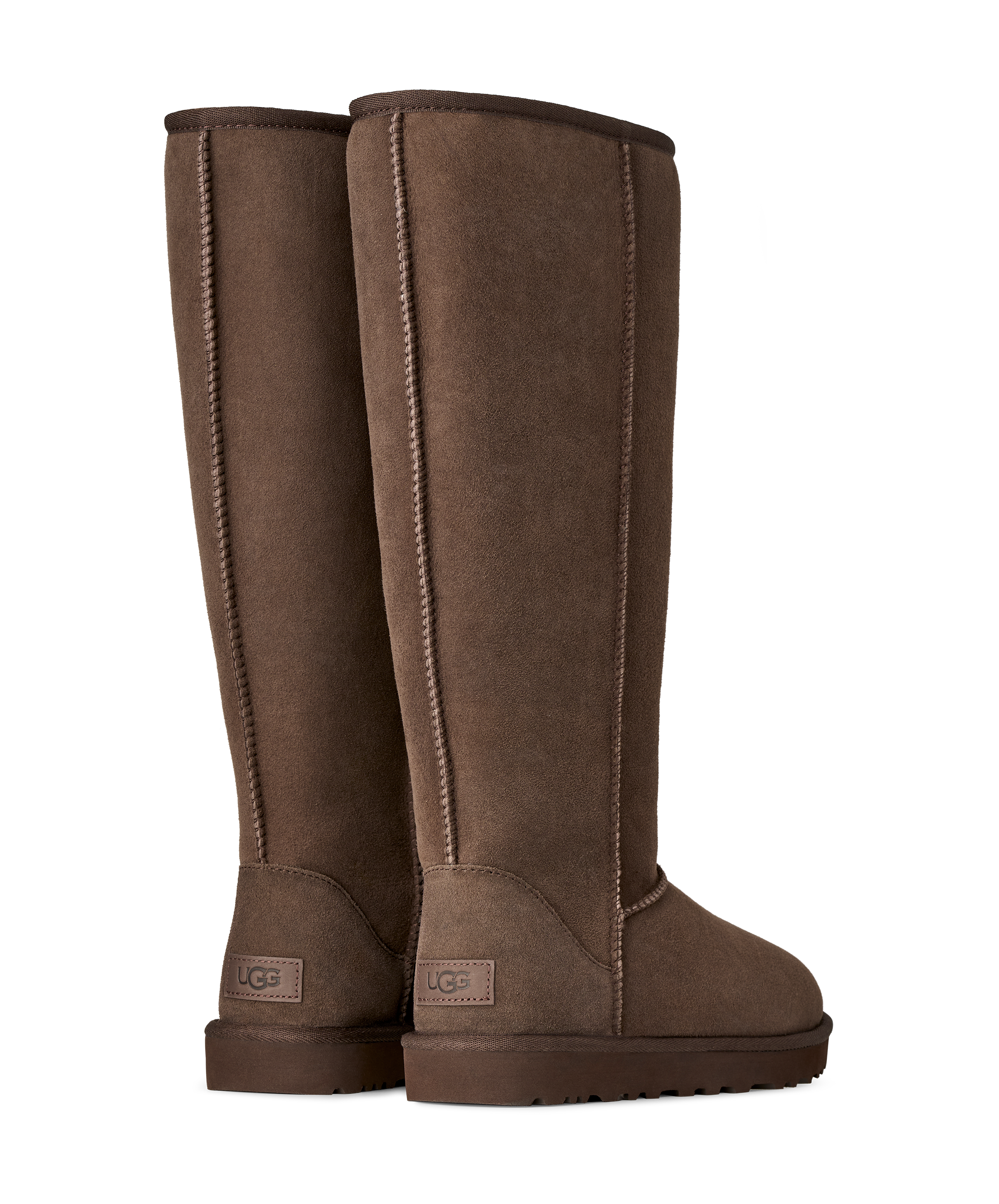 UGG Bota plana forrada pelo ultra tall de mujer Marrón chocolate — photo 5