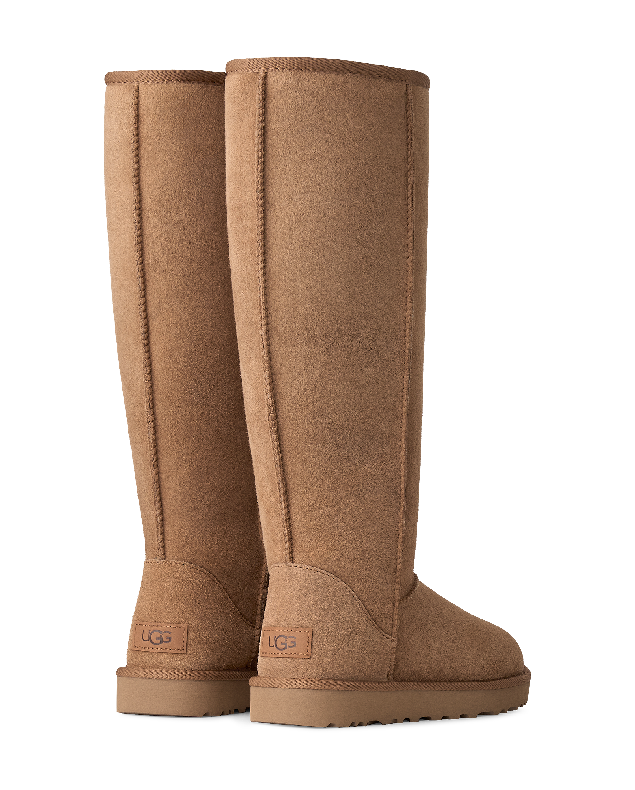 UGG Bota plana forrada pelo ultra tall de mujer Cuero — foto 5