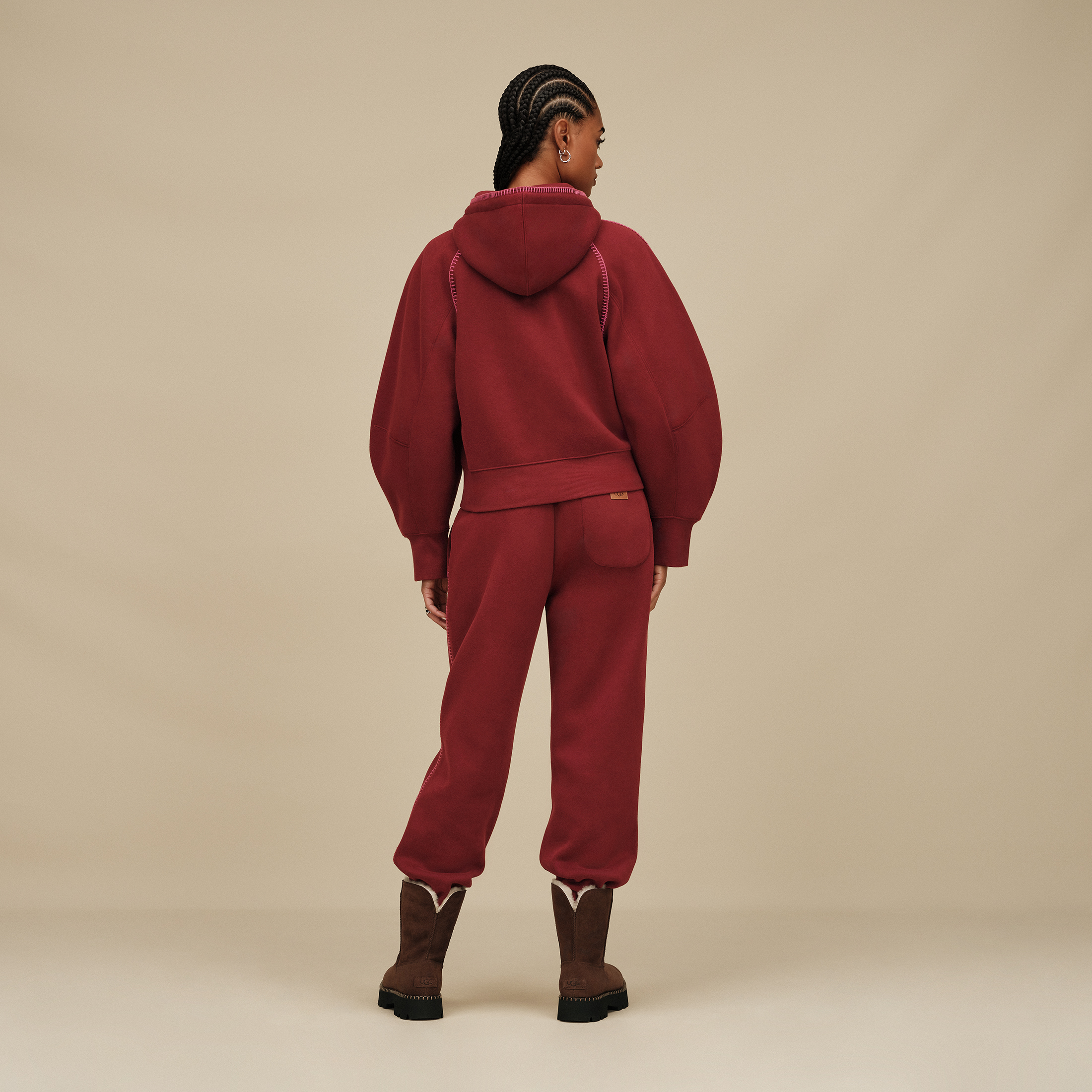 UGG Sudadera con capucha y cremallera completa Classic - Coffee Berry — photo 4